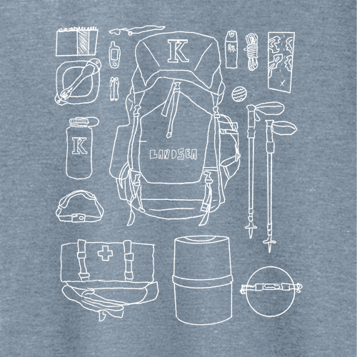 District Womens Perfect Tri Tee -- Flint Blue Heather