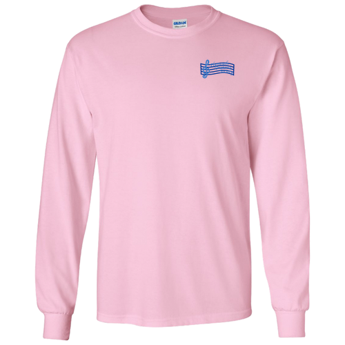 Mens/Unisex Gildan Ultra Cotton Longsleeve Basic T-Shirt -- Light Pink