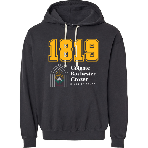 Comfort Colors Lightweight Adult Ringspun Hooded Sweatshirt -- Black