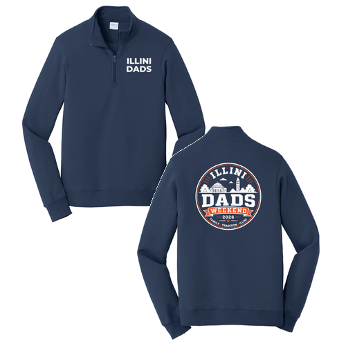 Illini Dads Quarter Zip -- Team Navy