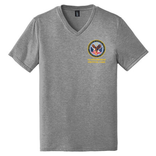 District Made Perfect Tri V-Neck Tee -- Grey Frost