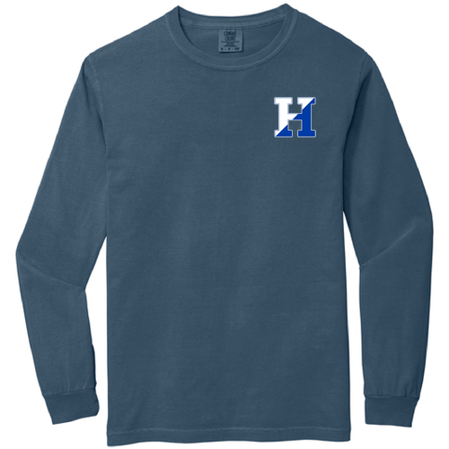 Comfort Colors Unisex Garment-Dyed Heavyweight Long Sleeve T-Shirt -- Midnight