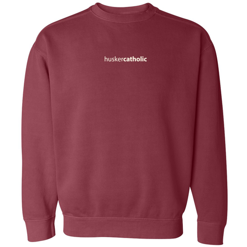Embroidered Husker Catholic Sweater