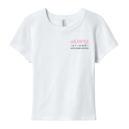 BELLA+CANVAS Women’s Micro Rib Baby Tee -- Solid White Blend