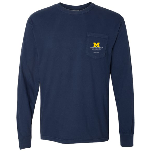Unisex Heavyweight Long Sleeve Pocket T-Shirt -- True Navy
