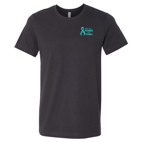 Mens/Unisex Not All Wounds Bella Canvas Jersey T-Shirt -- Dark Grey