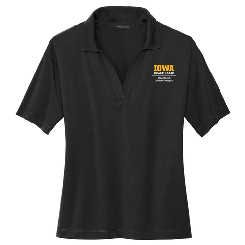 Mercer+Mettle Women's Stretch Jersey Polo -- Deep Black