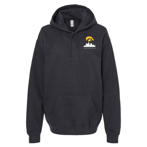 Gildan Adult Softstyle Fleece Pullover Hooded Sweatshirt -- Black