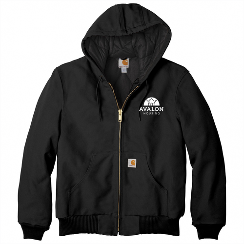 Carhartt Quilted-Flannel-Lined Duck Active Jacket -- Black