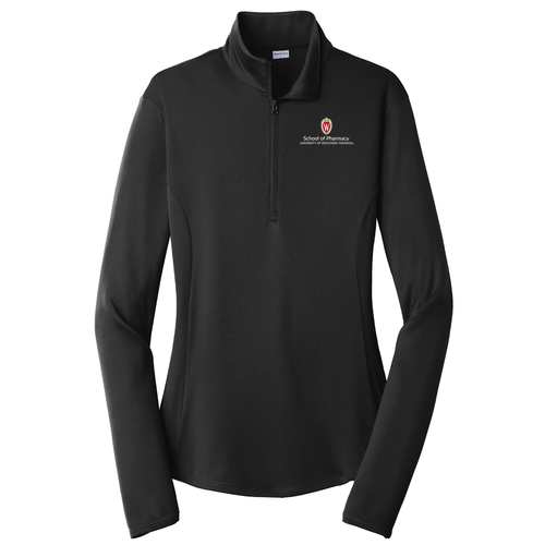 Sport-Tek Ladies PosiCharge Competitor Quarter Zip Pullover -- Black