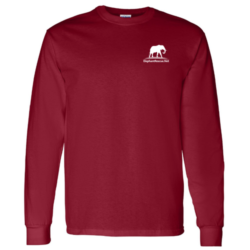 Gildan Heavy Cotton Longsleeve Basic T-Shirt -- Garnet