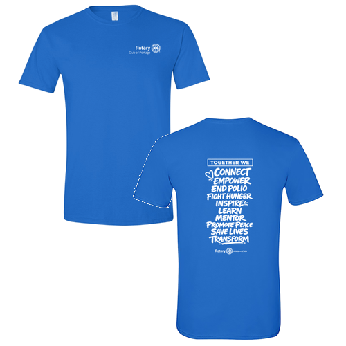 Rotary Club of Portage Gildan SoftStyle T-Shirt -- Royal