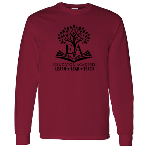 Gildan Heavy Cotton Longsleeve Basic T-Shirt -- Cardinal