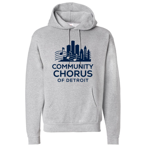 Hanes 7.8 Oz., 50/50 Comfort Blend Fleece Pullover Hood Adult -- Light Steel