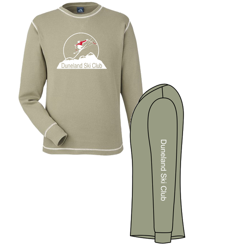 J America Vintage Long Sleeve Thermal T Shirt -- Olive