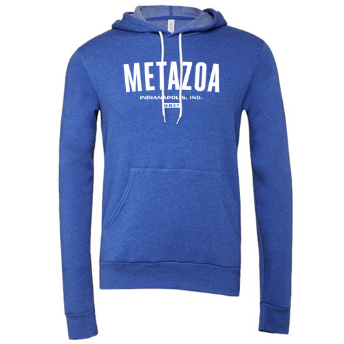 BELLA + CANVAS Sponge Fleece Hoodie -- Heather True Royal