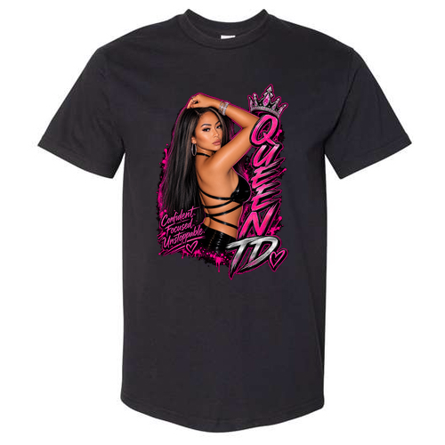 Queen TD Hammer Adult T-Shirt -- Black