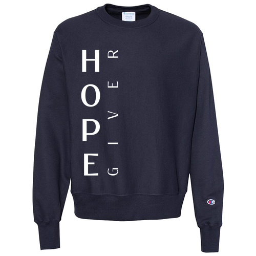 Champion Reverse Weave Crewneck Sweatshirt -- Navy