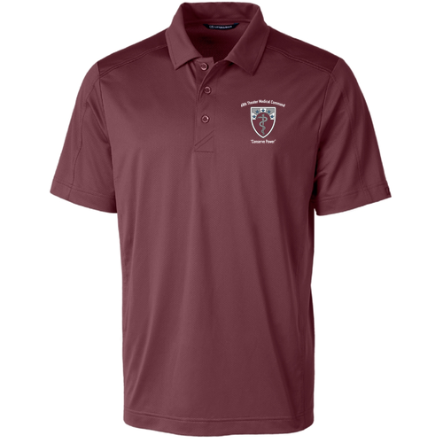Cutter & Buck Prospect Textured Stretch Men's Short Sleeve Polo -- Bordeaux