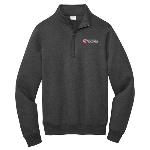 Port and Company Core Fleece Quarter-Zip Sweatshirt -- Dark Heather Grey (Embroidery)