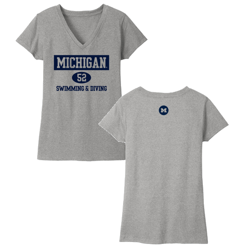 Team 52 Ladies District Womens Re-Tee V-Neck -- Light Heather Grey
