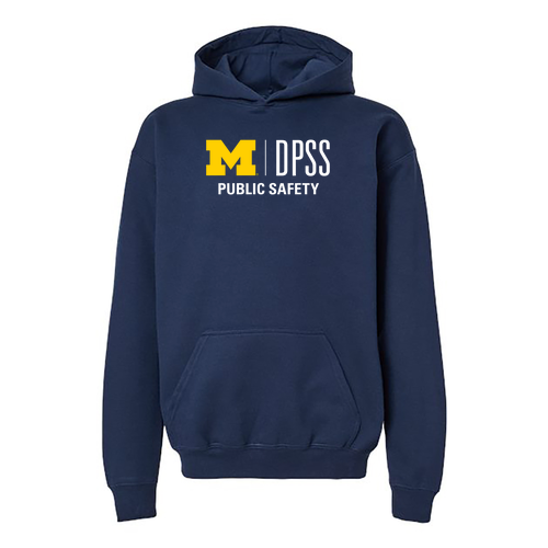 Youth Gildan Softstyle Midweight Fleece Hooded Sweatshirt -- Navy
