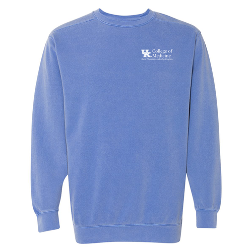 Comfort Colors Unisex Garment-Dyed Crewneck Sweatshirt -- Flo Blue