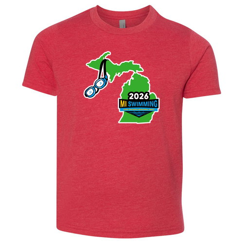 Youth Next Level Soft Fitted CVC Tee -- Red