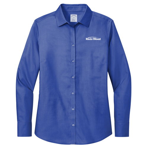 Brooks Brothers Women's Wrinkle-Free Stretch Nailhead Shirt -- Cobalt Blue