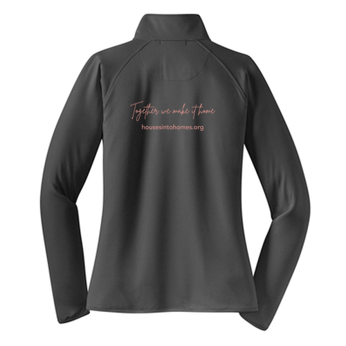 Sport Tek Ladies Sport Wick Stretch Half Zip Pullover -- Charcoal Grey