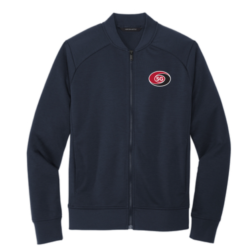 Mercer+Mettle Double-Knit Bomber -- Night Navy