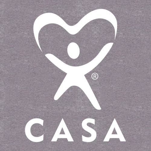 Monroe County CASA 3/4 Sleeve (Premium Heather / Vintage Navy)