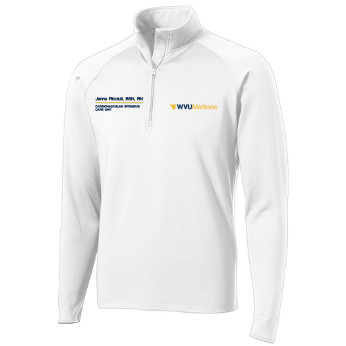 Sport Tek Sport Wick Stretch Half Zip Pullover -- White