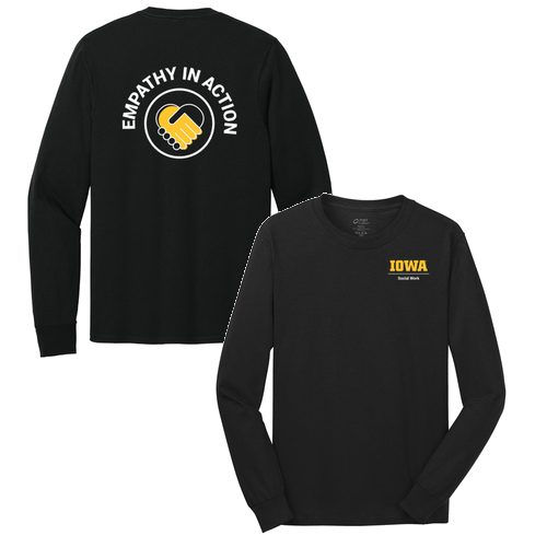 Port and Company Long Sleeve T Shirt -- Jet Black