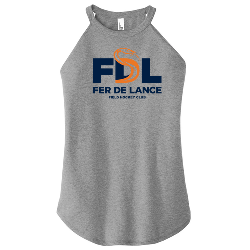 Ladies District Made Soft Perfect Tri Rocker Tank -- Grey Frost, U16