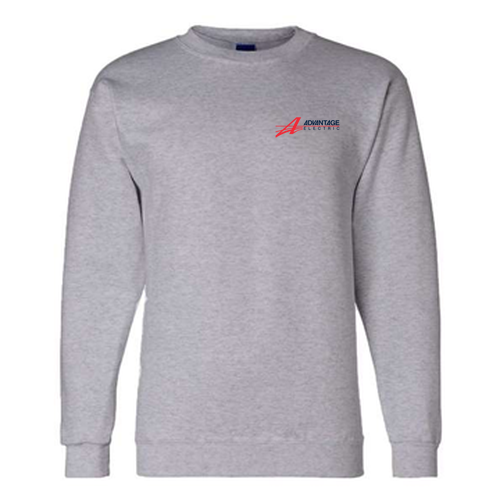 Champion Powerblend Crewneck Sweatshirt -- Light Steel, AES