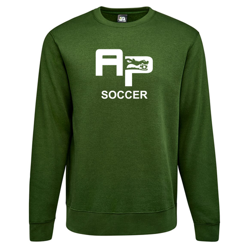 J. America Soft BTB Fleece Crewneck Sweatshirt -- Forest Green