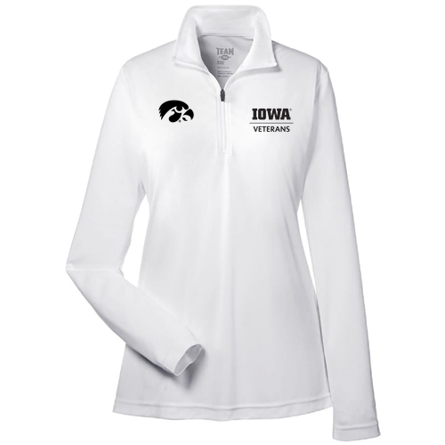 Embroidered Team 365 Ladies' Zone Performance Quarter Zip -- White