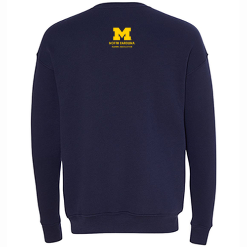 Bella Canvas Soft Drop Shoulder Fleece Crewneck Sweatshirt -- Navy
