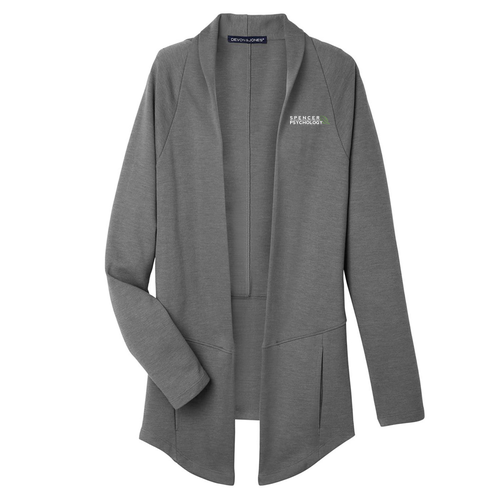 Devon & Jones Women's New Classics Charleston Cardigan -- Graphite Melange