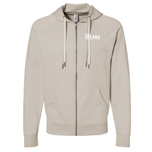 Independent Trading Icon Unisex Lightweight Terry Full-Zip Hooded Sweatshirt -- Sand