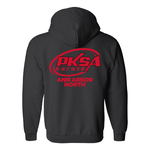 Gildan Full Zip Hooded Sweatshirt -- Black