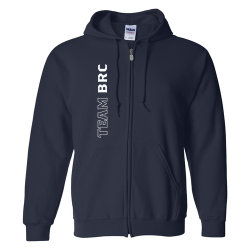 Gildan Full Zip Hooded Sweatshirt -- Navy