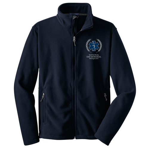 National EMS Memorial Unisex Full-Zip Fleece Navy