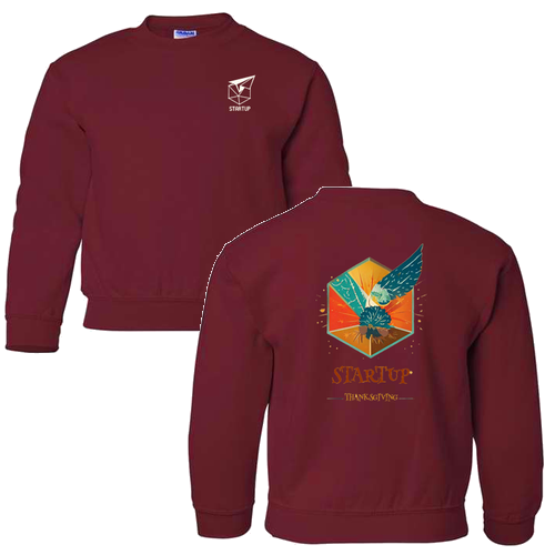 Gildan Heavy Blend Youth Crew Neck Sweatshirt -- Garnet