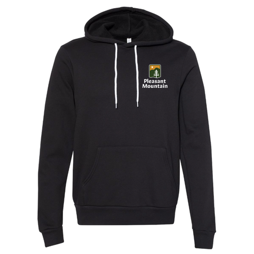Pleasant Mountain Logo 2 Full color -- Pullover Hooded Sweatshirt Black