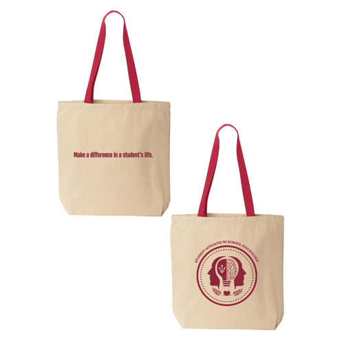 Liberty Bags Canvas Tote with Contrasting Handles -- Natural / Red