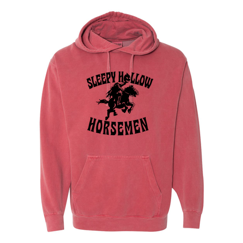 Comfort Colors Garment Dyed Hooded Pullover Sweatshirt -- Crimson