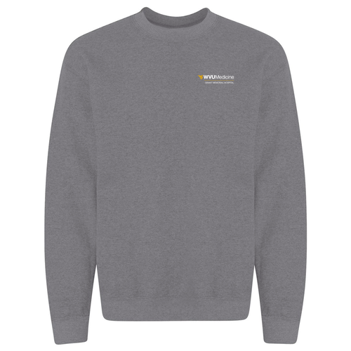 Screen Printed Gildan Heavy Blend Crew Neck Sweatshirt -- Graphite Heather
