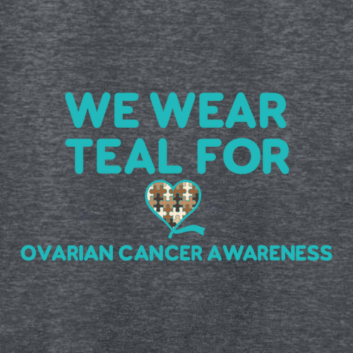 We Wear Teal -- dark heather hoodie